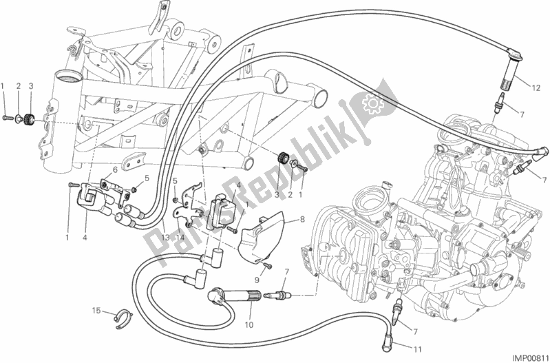 Toutes les pièces pour le Faisceau De Câbles (bobine) du Ducati Multistrada 1200 S Pikes Peak USA 2013